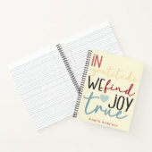 スクリモダンプトパステルガーリー感謝ピンク手帳 ノートブック (内部)