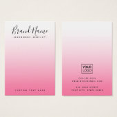 スクリモダンプトピンクのグラデーションイヤリング表示カード (正面&裏面)