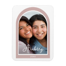 スクリモダンプトピンクのフレームかわいらしアーチ写真