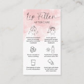 スクリモダンプトピンクの水色リップフィラーアフターケア 名刺 (正面)