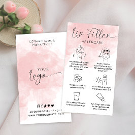 スクリモダンプトピンクの水色リップフィラーアフターケア 名刺