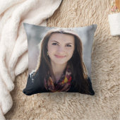 スクリモダンプトピンク白ストライプ卒業写真 クッション (ブランケット)