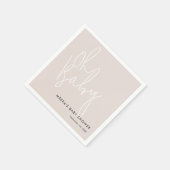 スクリモダンプトピンクOhベビーシャワー スタンダードカクテルナプキン (角)