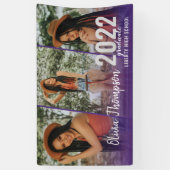 スクリモダンプトフォトコラージュ紫の卒業 横断幕 (縦)