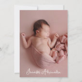 スクリモダンプトフローラ新生児のお知らせ 招待状 (裏面)