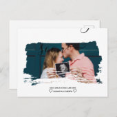 スクリモダンプトブラシタイポグラフィ妊娠 案内ポストカード (正面/裏面)