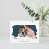 スクリモダンプトブラシタイポグラフィ妊娠 案内ポストカード (スタンド正面)