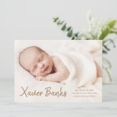 スクリモダンプトベビー写真誕生 案内状 (スタンド正面)