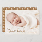 スクリモダンプトベビー写真誕生 案内状 (正面/裏面)