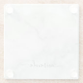 スクリモダンプト名(白い大理石) ガラスコースター (裏面)