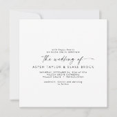 スクリモダンプト正方形結婚式招待状 招待状 (正面)