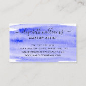 スクリモダンプト水色ブラシストローク |青 名刺 (裏面)