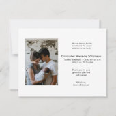 スクリモダンプト男の赤ちゃん写真の紹介 招待状 (裏面)