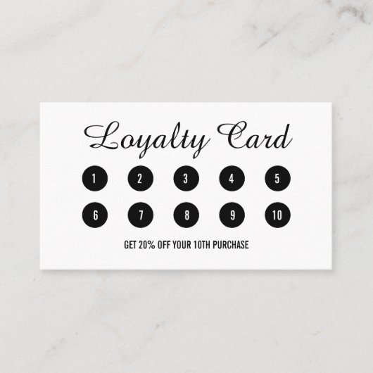 スクリモダンプト白黒ロイヤリティカード ロイヤリティカード (正面)