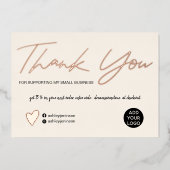 スクリモダンプト赤面ピンクオーダ感謝していー 箔招待状 (正面)