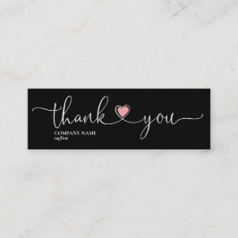 スクリモダンプト赤面ピンク感謝していハートは注文のために スキニー名刺