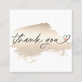 スクリモダンプト赤面ピンク感謝していハートは注文のために スクエア名刺