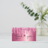 スクリモダンプト赤面ピンク感謝していハートは注文のために 名刺 (スタンド正面)