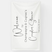 スクリモダンプト・カップルのシャワー歓迎 横断幕 (縦)