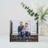 スクリモダンプト、クリスマス家族の写真の挨拶 ポストカード (スタンド正面)