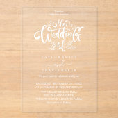 スクリモダンプトBOHOアクリル結婚式招待状 アクリル招待状 (正面)