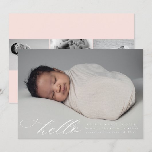 スクリモダンプトHello誕生 案内状 (正面/裏面)