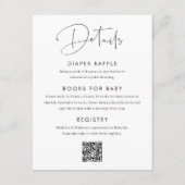 スクリモダンミニマルプト赤ちゃんシャワーエンクロージャカード 招待状 (正面)