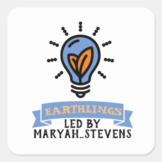 スクリモチームアースリングのシール スクエアシール (正面)