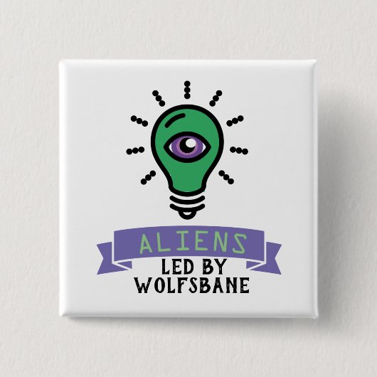 スクリモチームエイリアンピン 缶バッジ (正面)