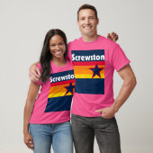 スクリューストンテキサス州Hタウンヒューストンブルー Tシャツ (ユニセックス)