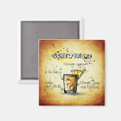 スクリュードライバカクテルレシピ金ゴールドバー マグネット (正面/裏面)