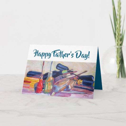 スクリュードライバツールボックスHappy Father's Day カード (正面)
