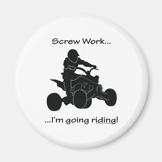 スクリューワーク…クワッドレースに出かける マグネット (正面)