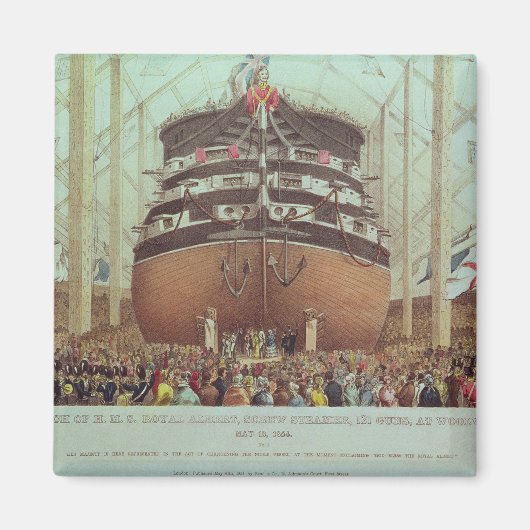 スクリュー船のH.M.S.王室のアルバートの発射 マグネット (正面)