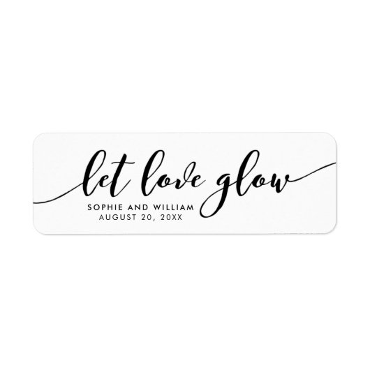 スクリリラックスプトLet love glow結婚式の引き出物ラベル ラベル (正面)