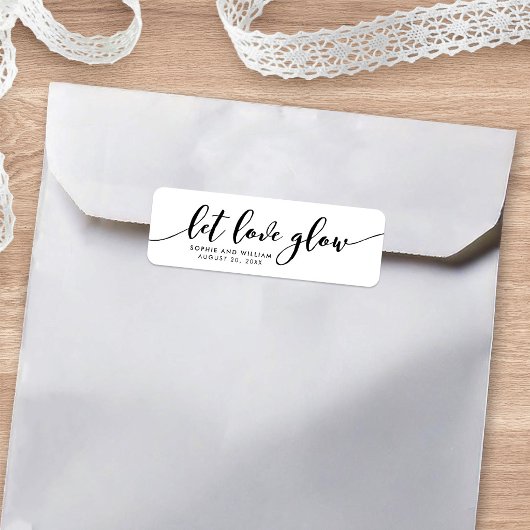 スクリリラックスプトLet love glow結婚式の引き出物ラベル ラベル