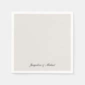 スクリーエレガントムのカクテルを単に結婚スクリプト スタンダードカクテルナプキン (正面)