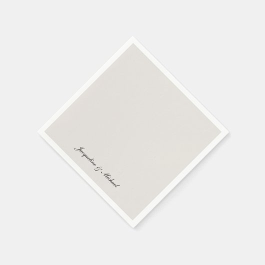 スクリーエレガントムのカクテルを単に結婚スクリプト スタンダードカクテルナプキン (角)