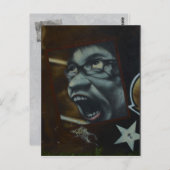 スクリーカッコいいムグラフィティ顔 ポストカード (正面/裏面)