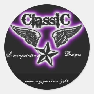 スクリークラシックンプリントシール ラウンドシール