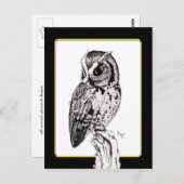 スクリーチフクロウはがき ポストカード (正面/裏面)