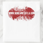 スクリームフェストステッカー – 楕円形 楕円形シール (バッグ)