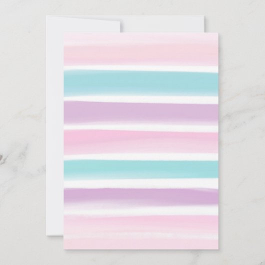 スクリームフォーアイスクリームガール4歳の誕生日 招待状 (裏面)