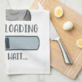 スクリームローディングアフリカグレイ キッチンタオル (四つ折り)