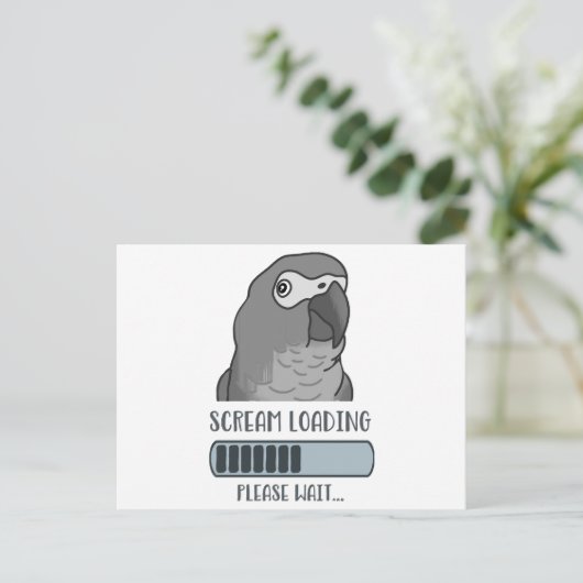 スクリームローディングアフリカグレイ ポストカード (スタンド正面)