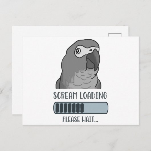 スクリームローディングアフリカグレイ ポストカード (正面/裏面)