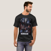 スクリーム ホラー映画 アート ポスター 友達 レトロ Tシャツ (正面フル)