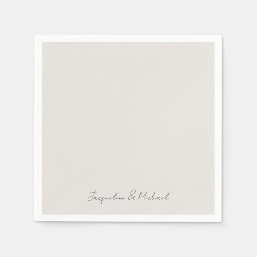 スクリーモダンムのカクテルを単に結婚スクリプト スタンダードカクテルナプキン (正面)