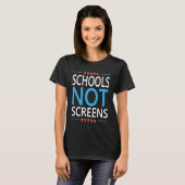スクリーンではなく学校 反仮想学習の引用 ク Tシャツ (正面フル)