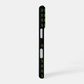 スクリーンの輝きとバイナリコード 名前入り iPhone 16ケース (右側面)